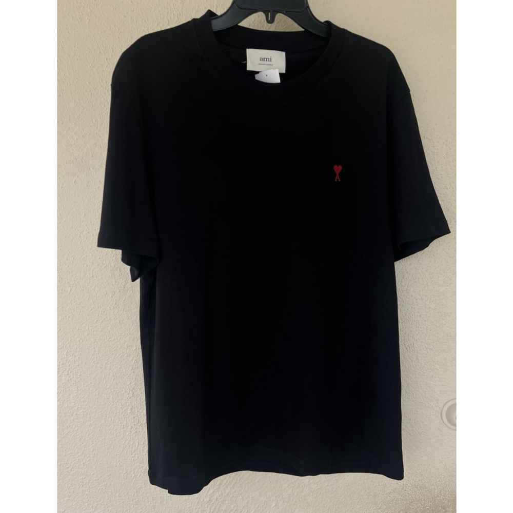 New AMI Paris Ami De Coeur Rouge T-Shirt Men’s Size 2XL